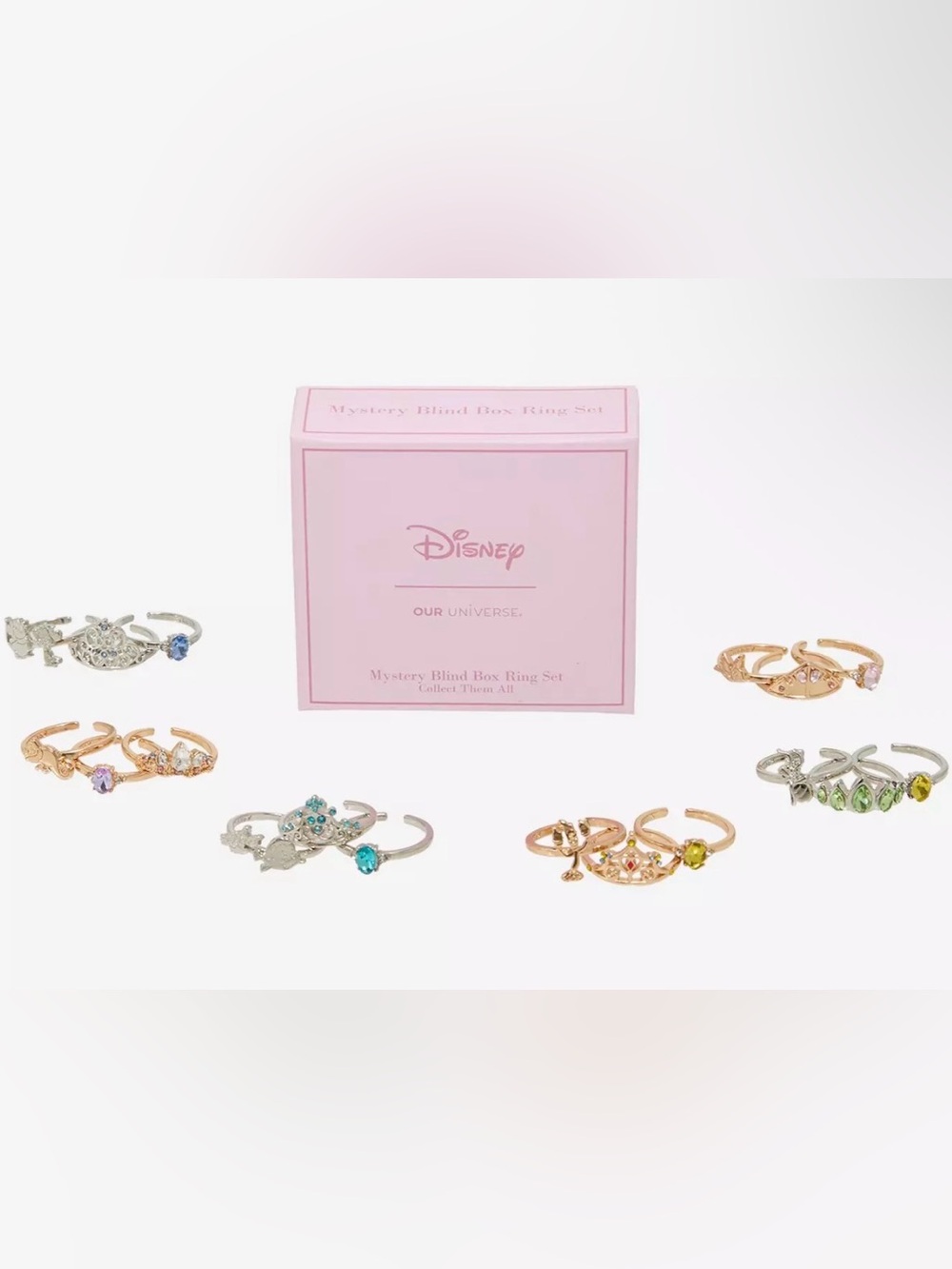 Disney Our Universe Mystery Blind Box Ring Set - One Mystery Set *Sealed in Box